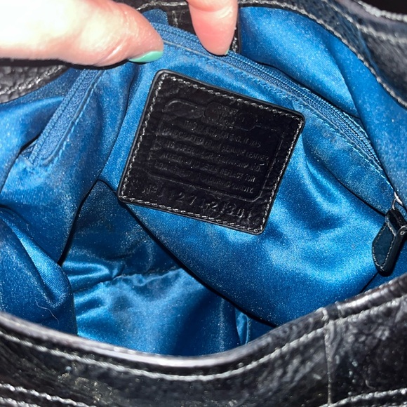 Coach Maggie Madison Black Diagonal Pleated Hobo - Picture 5 of 6